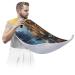Oil Painting City Landscape Beard Bib Apron Beard Hair Catcher for Men Shaving Fathers Day Anniversary Christmas Gifts for Dad Husband Beard Bib with 2 Suction Cups