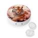 Tiger Japanese Cherry Blossom Flower Contact Lens Case with Mirror Portable Cute Eye Contact Lens Box Travel Kit