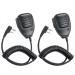BAOFENG 2 Pack Original UV-5R Mic for Ham Radio Shoulder Speaker Mic Compatible with BaofengBF-F8HP UV-5R UV-5R Plus GT-3 BF-888s can be Used as Police Walkie Talkie Two Way Radio Accessories Black-2Pack