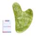 Bounabay Gua Sha Stone Jade Face Massage Stone Facial Massage For Eye Puffiness Skin Tightening of Face Anti-Aging Green