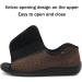 Comfortable Black Association Shoes for Women | Adjustable Open-Toe Slippers for Seniors with Diabetic Needs & Hallux Valgus - Size 41 EU Brown - Buy Online on GoSupps.com