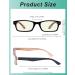 Eyekeper Computer Reading Glasses - UV Protection Anti-Blue Light Scratch-Resistant | Yellow Tinted Spring Hinges BB40 Lens - Black/Brown Frames 1.0 Diopter - Buy Online on GoSupps.com