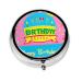 Happy Birthday Balloonround Pill Box 3 Compartment Round Pill Box Organizer Portable Travel Pill Box for Traveling.