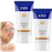 Ehd Sunscreen Sunscreen for Face Spf 50 Face Sunscreen Moisturizer Natural Sunscreen Facial Sunscreen Daily Uv Defense Sunscreen Fast-absorbing and Non-sticky (2PCS)