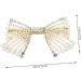 minkissy 1pc Hairpin Alligator Clip Bows Bridal Bow Rhinestone Headpiece Sparkly Hair Barrette Crystal Hair Clip Pearl Snap Clips Rhinestone Hair Bowknot Decor Alloy Bang Clip Wedding Miss - Buy Online on GoSupps.com