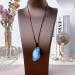 raw Crystals Stones Aquamarine Quartz pendent for Souvenir Gift 1pc Natural Luster - Buy Online on GoSupps.com
