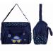 Shop FakeFace Oxford Tissue Cartoon Baby Bag Set - 4 in 1 Diaper Handbag Shoulder Bag & Bottle Holder - Dark Blue - International Shipping - Buy Online on GoSupps.com
