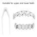 Buy Stylish Grillz Braces - Hip Hop Teeth Grill Set - Silver Hollow Coating Jewelry for Parties & Festivals - Buy Online on GoSupps.com