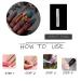 MISUD Short Square Press on Nails - Glossy Summer Blue Acrylic Nails | 24 pcs Squoval DIY False Nails with Bling Glitter Design - Buy Online on GoSupps.com