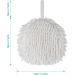 LIUVTILB 2 Pack Fuzzy Ball Towels - Super Fluffy Chenille Hand Towels - High Absorbency - Gray + White - Buy Online on GoSupps.com
