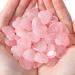 XIANNVXI 15 Pcs Rose Quartz Crystal Heart Stones Love Puff Palm Pocket Stones Natural Reiki Healing Gemstones Heart Crystals Set Pink - Rose Quartz
