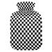 Heat bottle with reference 1 l of durable warm-up bag for hand feet shoulder and neck pain cramps heating press and heat therapy pattern made of black and white checkered