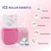 Facial Ice Roller & Mold Set | V-Shaped Design | Food-Grade Silicone | Reusable Face Massage Tool | Beauty Gift for Women - Pink - Buy Online on GoSupps.com