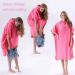Buy Badeponcho | Ultra-Quick Dry Surf Towel Poncho for Men & Women - 90x110cm Rose Red | Perfect Beach & Bathrobe Accessory - Buy Online on GoSupps.com