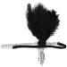 Great Gatsby Flapper Headband - Vintage Crystal Rhinestone Tassel Hairband in Black - Buy Online on GoSupps.com