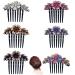 KuuGuu 6 PCS Women Flower Hair Comb Pins Rhinestone Slide Clips Bride Wedding Headdress Hair Accessories Pattern_2
