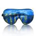 VAN GOGH Sleep Eye Mask-Perfect Light Blockout Comfort Soft Eye Mask for Women Men-100% Silk Eye Mask 1 Pair of Ear Plugs Eye Mask for Sleeping with Pouch for Travelling (Rhone Night)