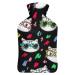 Hot Water Bottle With Lid Cat Pattern Rubber Hot Water Bag For Pain Relief Cramps Foot Warmer Hot And Cold Therapy