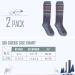 Merino Wool Ski Socks 2-Pack - Gray Medium, Over The Calf, Non-Slip Cuff for Men & Women - Buy Online on GoSupps.com