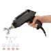 Chiropractic adjustment tool Electrical vertebral massage device body relaxation chiropractic pistol with 6 massage heads 30 stages adjustable (black) (EU)