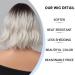 Testar Short Bob Wig with Air Bangs - Gray Synthetic Cosplay Wig for Women | Daily Wear Colorful Styles - Buy Online on GoSupps.com