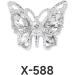 VONNST Nail Decorations 10Pcs Alloy Butterfly Metal Butterfly 3D Gold Silver Charm Jewelry X588 - Buy Online on GoSupps.com