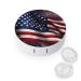 Contact Lens Case USA Flag Portable Travel Contact Lens Box Contact Lens Storage Box