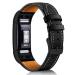 Mornex Replacement Leather Band Compatible with Fitbit Charge 2, Classic Genuine Leather Wristband for Men Women(Black-Black Buckle) 03.Gunmetal Black Special Edition 5.5 - 8.1 Inch