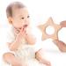ABOOFAN 5pcs Wooden Star Teething Rings for Babies - Khaki | Baby Chew Toy with Silicone Teether | 5.5x5.5cm - Buy Online on GoSupps.com