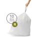simplehuman Code R Custom Fit Drawstring Trash Bags 10L/2.6 Gallon - 60 Pack, White - Convenient Dispenser Packs - Buy Online on GoSupps.com