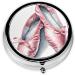 Ballet Dancer Mini Round Pill Box | 3 Compartment Travel Pill Organizer | Portable Medicine Case for Home & Office - Buy Online on GoSupps.com