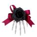 Halloween Skeleton Claws Hair Clips Bowknot Skull Skeleton Hands Bone Hand Hair Clip | Skull Skeleton Hands Bone Hair Clip with Flower Skull Hand Barrettes for Thick and Thin Hair Black