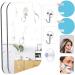 MXHOME 2PCS Shower Mirror Fogless for Shaving,Fogless Bathroom Shaving Mirror,Fog-Free Travel Mirror,Shower Makeup Shave 2size