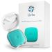 Livia Menstrual Pain Relief Device Blue - Green - Period Pain Off Switch - Portable and Travel-Ready with Stick-on Gel Pads for Cramps - Rechargeable 12-Hour Battery Life - Complete Kit