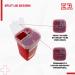 1 Quart Sharps Container with Split Lid and Locking Mechanism - Ever Ready First Aid - Buy Online on GoSupps.com