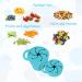 Vicloon Collapsible Silicone Baby Snack Cup - Non Spill Snack Catcher with Lid for Toddler, Blue - Buy Online on GoSupps.com