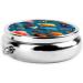 Submarine Reef Fish Portable Metal Pill Box - Round Mini 3-Compartment Design for Small Pills Ideal Travel Accessory - Black - Buy Online on GoSupps.com