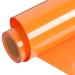 FUNKAKA HTV Vinyl Rolls Orange Iron on Vinyl PVC Adhesive HTV 12 Inch X 9 Feet Heat Transfer Vinyl Easy to Cut & Weed DIY Design for T-Shirt(Orange)