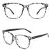 GQUEEN Large Frame Horn Glasses Without Prescription Fake Glasses Nerd Glasses Women Men UV400 PE1 1 Black Dot