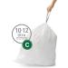 simplehuman Code C Custom Fit Drawstring Trash Bags - 60 Pack, 10-12L / 2.6-3.2 Gallon, White Liners - Buy Online on GoSupps.com