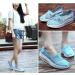 Yeteepot Women's Slip-On Walking Shoes | Wedge Heel Fitness Sneakers | Light Blue Breathable Leisure Shoes | EU Size 40 - Buy Online on GoSupps.com