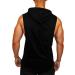 Babioboa Men's Black Sleeveless Hoodie Tank Top - Stylish Workout Muscle Shirt for Gym Fitness - Buy Online on GoSupps.com