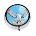 Seagulls in Flightround Pill Box 3 Compartments Round Pill Box Organizer for Purse Or Pocket Portable Travel Pill Box