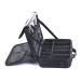 Cosmetics bag lottery travel make-up bag professional cosmetic organizer bag cosmetic case waterproof make-up bag with adjustable divider.(L-black)