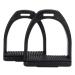 Nikou stirrups for horses plastic stirrups accessories for horse tools 2 pieces.Stirrups made of high -strength plastic with black non -slip rubber polster large