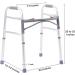 McKesson Aluminum Junior Folding Rolling Walker - Adjustable Height 25-32 - Supports up to 350 lbs - 1 Count - Buy Online on GoSupps.com