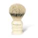 Medium Imitation Ivory Shaving Brush with Drip Stand - Elegant White Design for a Luxurious Shave | International Shipping Available - Buy Online on GoSupps.com