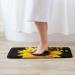 Vanani Sunflower Floral Butterflies Art Flannel Non-Slip Carpet Easy To Take Care Of Moderate Thickness Suitable For Front Door Garage Door Back Door Bedroom And Kitchen. White One Size - Buy Online on GoSupps.com