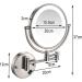 SRVNT 360 Swivel Extendable Makeup Mirror with Light - Brass Wall-Mounted Magnifying Vanity Mirror - Buy Online on GoSupps.com