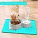 Umtiti Waterproof Bowl Pad for Dogs & Cats | Slipproof Silicone | 48x30cm Green - Dishwasher Safe - Buy Online on GoSupps.com